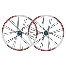 CTRIS Spares Bicycle Wheelset Mountain Bike Wheelset 26 MTB Double Walled Alloy Rim Disc Brake Bicycle Wheels 24H QR 8-10 Speed Sealed Bearing Cassette Hubs (Color : D)