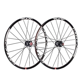 CTRIS Spares Bicycle Wheelset Mountain Bike Wheelset 27.5 Double Wall Alloy Rim Disc Brake Carbon Fiber Hub Quick Release 5 Palin Bearing 7 8 9 10 11 Speed 24H (Color : Black)