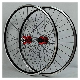 CTRIS Mountain Bike Wheel Bicycle Wheelset MTB 26" Bike Wheel Set Bicycle Wheel Double Wall Cycling Wheels Quick Release Sealed Bearings Hub 32 Hole Disc / V Brake 7-11 Speed (Color : A)