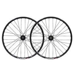 CTRIS Spares Bicycle Wheelset MTB Bike Wheel 26 Inch Bicycle Wheelset Double Wall Aluminum Alloy Disc Brake Cycling 32 Hole Quick Release 7 8 9 Speed (Color : B)