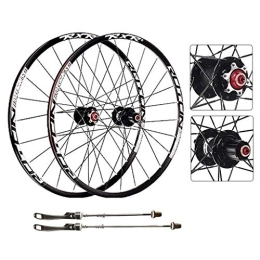 WRNM Spares Bicycle Wheelset MTB Bike Wheelset 27.5 Inch, Double Wall Cycling Wheels Quick Release Disc Brake 24 Holes Rim Compatible 8 9 10 11 Speed (Color : Black Flower Drum, Size : 29 inch)