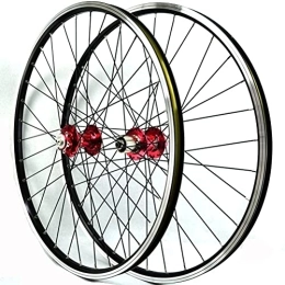 ZYHDDYJ Mountain Bike Wheel Bicycle Wheelset Mtb Wheelset 26" 27.5" 29" Quick Release Disc / v Brake High Strength Aluminum Alloy 32h Mountain Bike Wheels Suitable 7 / 8 / 9 / 10 / 11 / 12 Speed Cassette ( Color : Red , Size : 26inch )