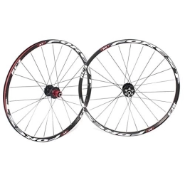 CTRIS Spares Bicycle Wheelset MTB Wheelset For Mountain Bike 26 27.5 In Double Layer Alloy Rim Sealed Bearing 8 9 10 11 Speed Cassette Hub Disc Brake QR 24H (Color : C, Size : 26in)