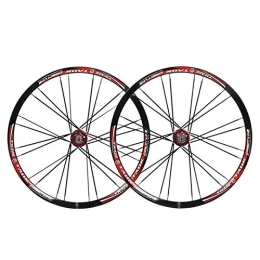 CTRIS Mountain Bike Wheel Bicycle Wheelset Wheelset 26 Inch Mountain Bike Disc Brake Bicycle Wheel Double Wall Alloy Rim MTB 8 9 10 Speed Quick Release 24H Sealed Bearing (Color : F)