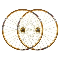 CTRIS Spares Bicycle Wheelset Wheelset 26 Inch Mountain Bike Double Wall Alloy Rim MTB Quick Release Disc Brake 32 Hole Quick Release 7 8 9 10 Speed (Color : E)
