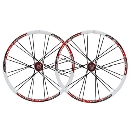 CTRIS Spares Bicycle Wheelset Wheelset 26 Inch Mountain Bike MTB Wheels Double Wall Alloy Rim Palin Bearing Disc Brake QR 8 9 10 Speed 24 Holes (Color : D)