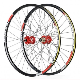 JIE KE Spares Bike Rim Double Wall Bike Wheelset for 26 27.5 29 inch MTB Rim Disc Brake Quick Release Mountain Bike Wheels 24H 8 9 10 11 Speed Quick Release Axles Bicycle Accessory ( Color : RED , Size : 27.5INCH )