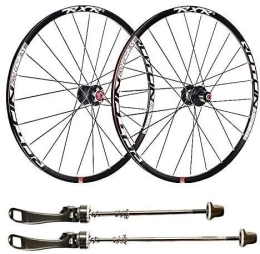 ZWH Mountain Bike Wheel Bike Wheel Cycling Wheel BMX Bicycle Wheelset, 27.5 Inch Bike Rim Double-Walled Aluminum Alloy Disc Mountain Bike MTB Rim Disc Brake Fast Release 24 Perforated Disc 7 8 9 10 11 Speed ( Color : Black )