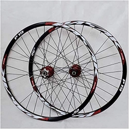 Mnjin Mountain Bike Wheel Bike Wheel Tyres Spokes Rim Mountain Bike Wheelset, 29 / 26 / 27.5 Inch Bicycle Wheel (Front + Rear) Double Walled Aluminum Alloy MTB Rim Fast Release Disc Brake 32H 7-11 Speed Cassette