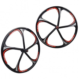 AWJ Mountain Bike Wheel Bike Wheels 26" Bike Wheelset Front Rear Wheel Set Mountain Bicycle Double Wall Magnesium Alloy MTB Rim Disc Brake 7-11 Cassette Quick Release