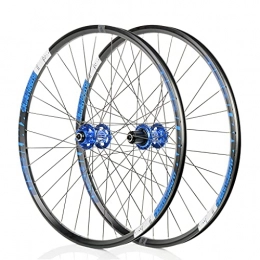Auoiuoy Spares Bike Wheelset, 26 / 27.5 Inch Mountain Bike Wheels Disc Brake Ultralight Alloy MTB Rim Fast Release 32 Holes 8 / 9 / 10 / 11 Speed, E-26inch