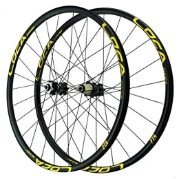 SJHFG Mountain Bike Wheel Bike Wheelset, Quick Release Wheels Mountain Bike 26 / 27.5 / 29 Inch Straight Pull 4 Bearing Disc Brake Wheel (Color : Yellow, Size : 27.5INCH)