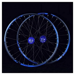 CAISYE Mountain Bike Wheel CAISYE Mountain Bike Wheelset, 26 Inch Bicycle Wheel (Front + Rear) Double-Walled Aluminum Alloy Rim Quick Release Disc Brake 32H 7-11 Speed Cassette Hubs Sealed Bearing 6 Pawls