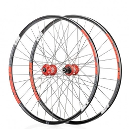 CAISYE Mountain Bike Wheel CAISYE MTB Bicycle Wheelset 27.5 In, Double Wall Quick Release 29ER Hybrid / Mountain Bike Rim Hub Disc Brake Quick Release 8 9 10 11Speed, Red