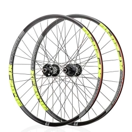 CAISYE Mountain Bike Wheel CAISYE MTB Bicycle Wheelset 27.5 In, Double Wall Quick Release Hybrid / Mountain Bike Rim Speed Walled Wheels Solid Axle Hybrid Buckling Resistant Hub Disc Brake 8 9 10 11Speed, Green