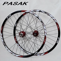 Celtics Mountain Bike Wheel Celtics 26 / 27.5 / 29 MTB mountain bike bicycle CNC hollow front 2 rear 4 sealed bearings hub 26 disc wheels wheelset (29" red color 1 set)