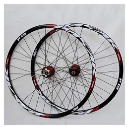 CHICTI Mountain Bike Wheel CHICTI 26 / 27.5 / 29inch Mtb Wheel Front Rear Wheel Set Double Wall Disc Brake 7 / 8 / 9 / 10 / 11 Speed Quick Release Hollow Hub Outdoor (Color : A, Size : 29IN)