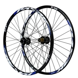 CHICTI Mountain Bike Wheel CHICTI 26" Cycling Wheels, Rear Bike Wheels Double Wall MTB Rim Disc Brakes Quick Release 7 / 8 / 9 / 10 / 11 Speed Outdoor (Color : Blue, Size : 26in)