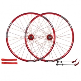 CHICTI Mountain Bike Wheel CHICTI 26 Inch Bicycle Wheelset, Double Wall MTB Rim Quick Release Disc Brake Mountain Bike Wheels Hole Disc 8 9 10 Speed Outdoor (Color : A, Size : 26 INCH)