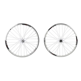 CHICTI Spares CHICTI 26 Inch Bike Wheelset, Double Wall MTB Rim Quick Release V-Brake Hybrid Mountain Bike Hole Disc 7 8 9 10 Speed 32 Holes Outdoor (Color : White, Size : 26inch)