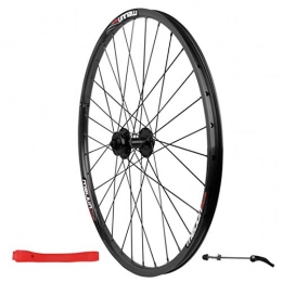 CHICTI Mountain Bike Wheel CHICTI 26in Front Wheel, Aluminum Alloy Double Wall Disc Brake 7 / 8 / 9 / 10 Speed Mountain Bicycle Single Wheel Outdoor (Color : Black, Size : 26in)