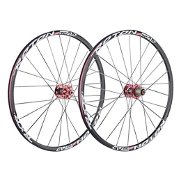 CHICTI Mountain Bike Wheel CHICTI 26inch Bike Wheels, Bicycle Wheelset Double Wall Quick Release V-Brake MTB Rim Sealed Bearings 24 Hole 7 / 8 / 9 / 10 Speed Outdoor (Color : A, Size : 26inch)