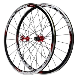 CHICTI Mountain Bike Wheel CHICTI 700C Bike Wheelset, Road Wheel Aluminum Alloy For Bearing Bicycle Wheel 7 / 8 / 9 / 10 / 11 Speed C Brake V Brake Mountain Bike Outdoor (Color : Red)
