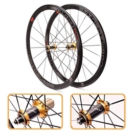 CHICTI Mountain Bike Wheel CHICTI 700CC Carbon Fiber Mountain Bike Wheel Set Tube Hub Road Bike Hub V / C Brake Outdoor (Color : Yellow)