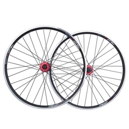 CHICTI Spares CHICTI Bicycle Wheel Set 26in Double Walled Alloy Rim V / Disc Brake MTB Bike Wheels 32H QR 7-10 Speed Ball Bearing Cassette Hubs