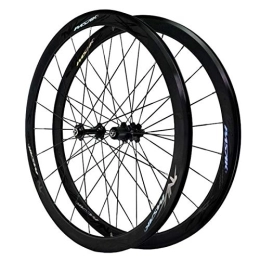 CHICTI Mountain Bike Wheel CHICTI Bicycle Wheel Set, Cycling Wheels 700c Double Wall MTB Rim 24 Holes Quick Release V Brake 7 / 8 / 9 / 10 / 11 / 12-speed Wheels Outdoor (Color : Black)