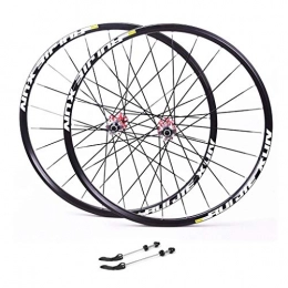 CHICTI Mountain Bike Wheel CHICTI Mountain Bike 26, Bike Bicycle Wheelset Aluminum Alloy Double Wall Rim Disc V-Brake Sealed Bearings 8 / 9 / 10 / 11 Speed Outdoor (Color : B, Size : 29inch)