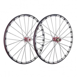 CHICTI Mountain Bike Wheel CHICTI Mountain Cycling Wheels, 26 Inch CNC Double Wall Rim Disc Brake Sealed Bearings Compatible 8 / 9 / 10 Speed Outdoor (Color : A, Size : 26inch)