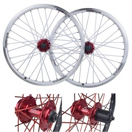 CHUDAN Mountain Bike Wheel CHUDAN 20 Inch Mountain Bike Rims Front Wheel Rear Wheel Double-Walled Alloy Rim Disc Brake / V Brake Bicycle Wheelset Fast Release White 32H 7 / 8 / 9 / 10 Speed Ball Hub