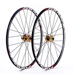 CHUDAN Spares CHUDAN Cycling Wheelset, 27.5 in MTB Bicycle Wheel Double-Walled Rim Disc Caliper Brake Alloy Drum Fast Release 24 Hole Disc for 7 / 8 / 9 / 10 / 11 Speed 100Mm, 27.5in