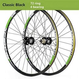 CHUDAN Mountain Bike Wheel CHUDAN Mountain Bike Front Wheel Rear Wheel 26 / 27.5 / 29 Inch Aluminum Alloy Bicycle Wheelset Double-Walled MTB Rim Disc Brake Fast Release 32H 8-11 Speed, Green, 29in