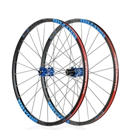 CHUDAN Mountain Bike Wheel CHUDAN Mountain Bike Front Wheel Rear Wheel, 26" / 27.5" Bicycle Wheelset Alloy Type Disc Brake MTB Rim Quick Release 24Loch Shimano Or Sram 8 9 10 11 Speed, Blue, 27.5in