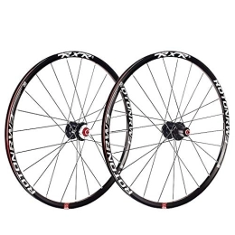 CHUDAN Mountain Bike Wheel CHUDAN MTB Bicycle Wheelset, 26 / 27.5" Ultra-Light Bicycle Wheels Aluminum Alloy Double Wall Rims V-Brake Disc Brake Quick Release Palin Bearing 9 / 10 / 11 Speed, Black, 27.5in