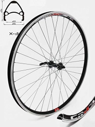 Crosser Mountain Bike Wheel Crosser wheel X-3, hub JoyTech central locking, only for disc brakes, for all mountain bikes and cross-country bikes, silver spokes, grey, 28