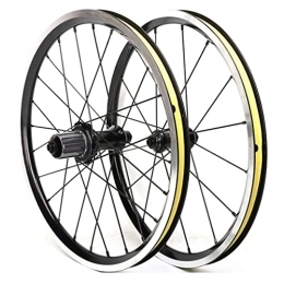 CTRIS Spares CTRIS Bicycle Wheelset 16" 349 Mountain Bike Wheelset V Brake Cycling Wheel Rim BMX MTB Bicycle Quick Release Wheels 16 / 24H Hub For 7 / 8 / 9 / 10 / 11 Speed Cassette (Size : 16 inch)