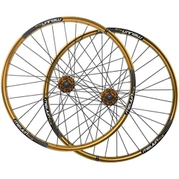 CTRIS Spares CTRIS Bicycle Wheelset 20" MTB Mountain Bike Wheelset 406 Bicycle Wheels Disc Brake Rim Quick Release Front Back Wheels 32H Hub For 7 8 9 10 Speed Cassette 1710g Gold