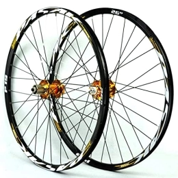 CTRIS Mountain Bike Wheel CTRIS Bicycle Wheelset 26 27.5 29 Inch Disc Brake Quick Release Bike Wheelset, Mountain Bicycle Wheelset, Double Layer Alloy Rim 32H MTB Front Rear Wheels Fit 7-11 Speed Cassette