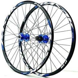 CTRIS Mountain Bike Wheel CTRIS Bicycle Wheelset 26 27.5 29 Inch Double Wall Bike Wheelset Disc Brake Quick Release 32H Mountain Bicycle Wheels Rims MTB Wheelset Front Back Wheels Hub Fit 7 8 9 10 11 12 Speed