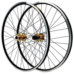 CTRIS Spares CTRIS Bicycle Wheelset 26 27.5 29 Inch MTB Wheelset, Disc Brake Quick Release Mountain Bike Wheelset, Aluminum Alloy Rim 24H Bicycle Front Rear Wheels Fit 8-12 Speed Cassette (Size : 27.5inch)