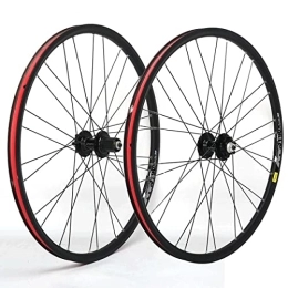 CTRIS Mountain Bike Wheel CTRIS Bicycle Wheelset 26 Inch Mountain Bike Wheelset, Aluminum Alloy Rim 28H Disc Brake MTB Wheelset, Quick Release Front Rear Wheels Bike Wheels, Fit 8-9-10 Speed Bicycle Wheelset (Size : 26inch)