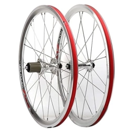 CTRIS Spares CTRIS Bicycle Wheelset Bike Wheelset, 20 Inch 406 Mountain Cycling Wheels, V Brake Front Back Wheels Fit For 7-11 Speed Freewheels Quick Release Bicycle Accessory