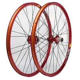 CTRIS Mountain Bike Wheel CTRIS Bicycle Wheelset Mountain Bike 26" 7-11 Speed Double Wall Alloy Wheelset Bicycle MTB Front Rear Wheels Quick Release Disc Brakes 28H Low-Resistant High Strength Rim