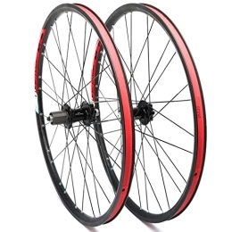CTRIS Spares CTRIS Bicycle Wheelset Mountain Bike 26" Wheelset 8-9-10 Speed Double Wall Alloy Wheelset Bicycle MTB Front Wheel Rear Wheel Disc Brake Quick Release 28 Holes Hub (Size : 26inch)
