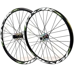 CTRIS Spares CTRIS Bicycle Wheelset MTB Bicycle Wheelset, 24 Inch Mountain Bike Wheelset Disc Brake Rim With QR, 8-12 Speed Wheel Hub, Double Wall Aluminum Alloy Rim 32 H