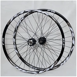 cvhtroe Spares cvhtroe Aluminum Alloy MTB Bike Wheelset 26 / 27.5 / 29 Inch, Double Wall Cycling Rim Disc Brake Bicycle Wheel for 7 / 8 / 9 / 10 / 11 Speed