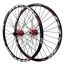 cvhtroe Spares cvhtroe Mountain Bike Rim 26 ”27.5 Inch 29 er, Aluminum Alloy Disc Brake Sealed Bearings MTB Cycling Wheelet for 7 / 8 / 9 / 10 / 11 Speed Red